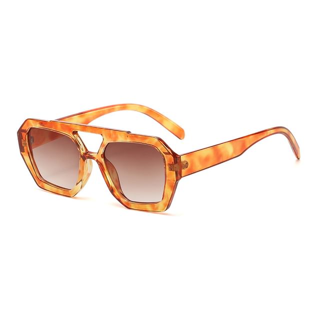 Geometric Double Bridge Sunglasses