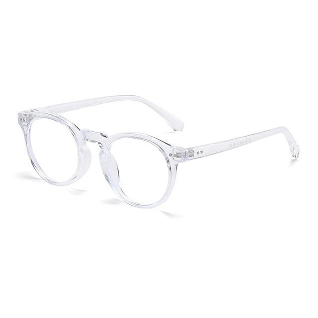 Light Blocking Round Blue Eyeglasses