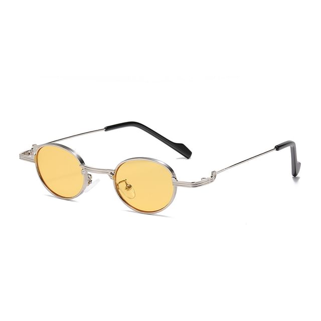 Blocking / Light Round Blue Metal Sunglasses Eyeglasses Frame