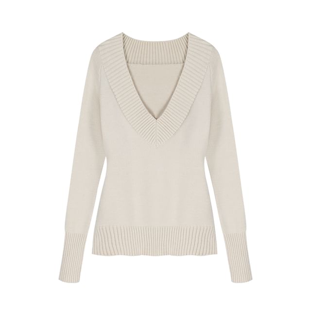 Knit Top with Lace Cami and Pleated Skirt