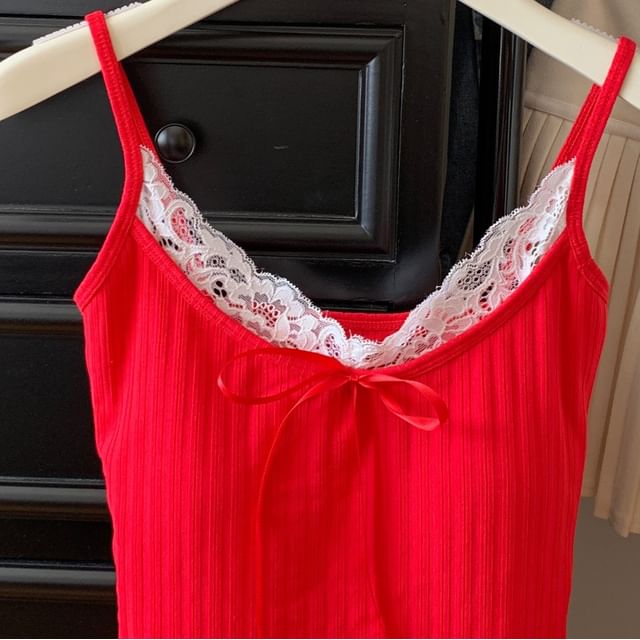 Lace-Trimmed Camisole Top