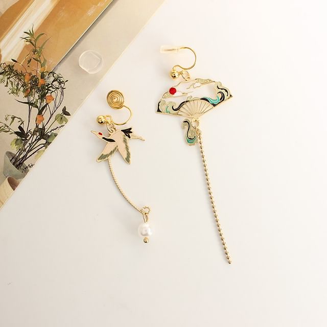 Dangle Earring Alloy Crane Designs) (Various