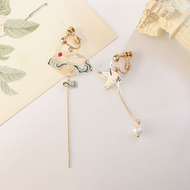 Dangle Earring Alloy Crane Designs) (Various