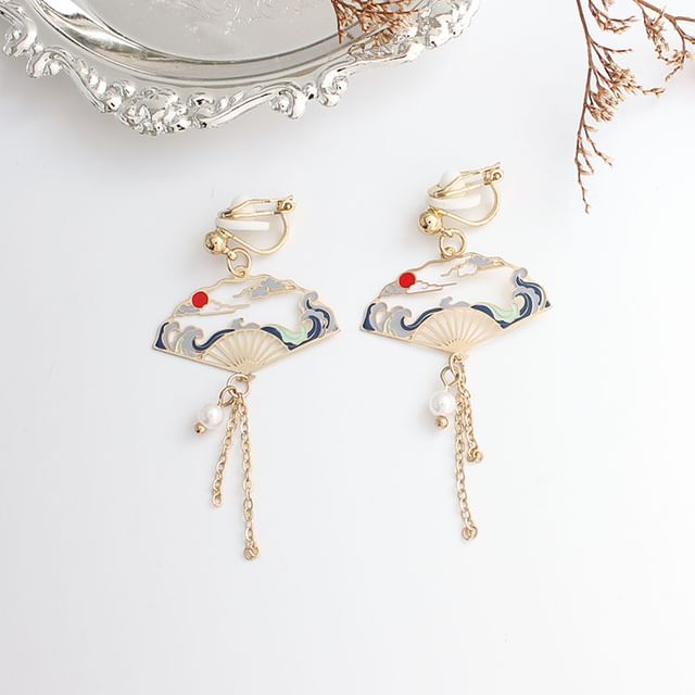 Dangle Earring Alloy Crane Designs) (Various