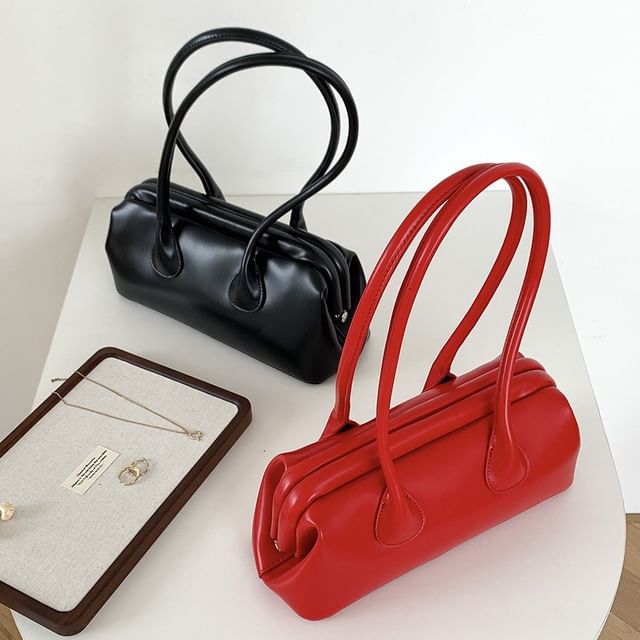 Shoulder Leather Bag Faux