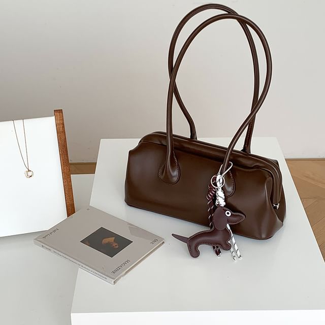 Shoulder Leather Bag Faux