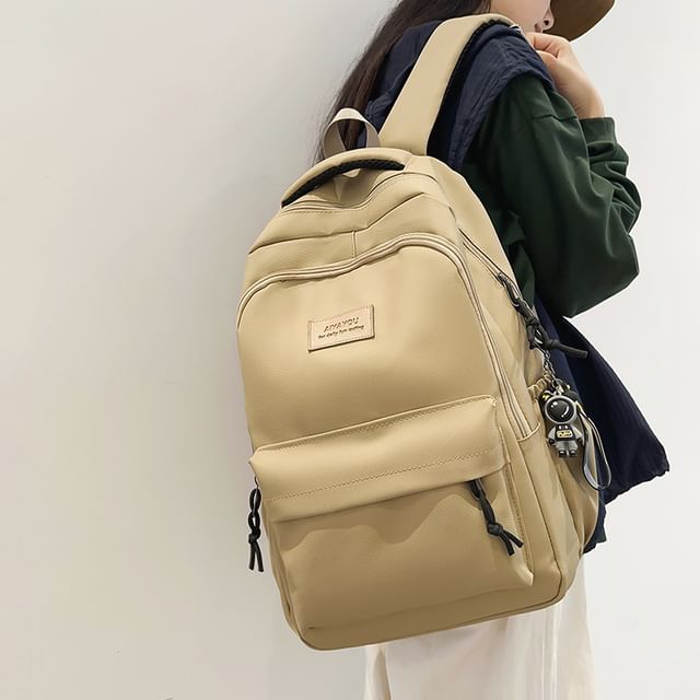 Plain Charm Backpack / Applique Bag Laptop Set