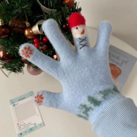 Gloves Print Snowman