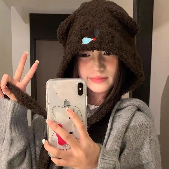Bonnet Hat Knit Koala