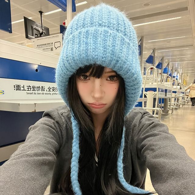 Plain Hat Knit Bonnet