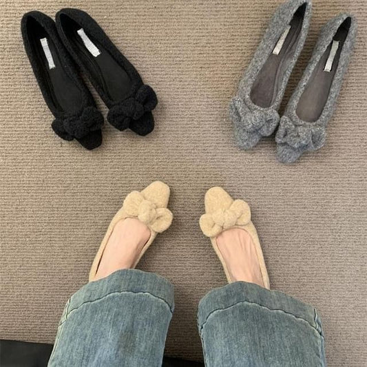Flats Bow Square Toe