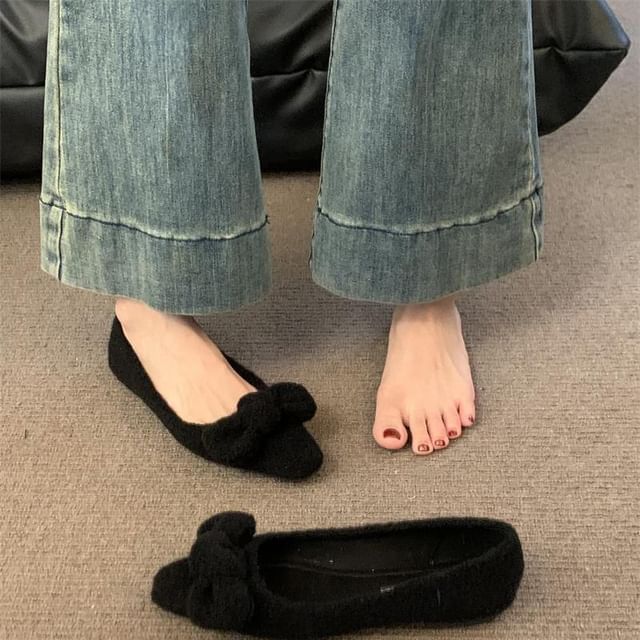 Flats Bow Square Toe