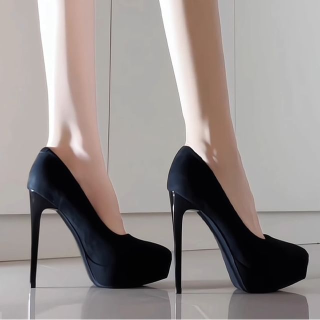 Stiletto Platform Pumps Heel