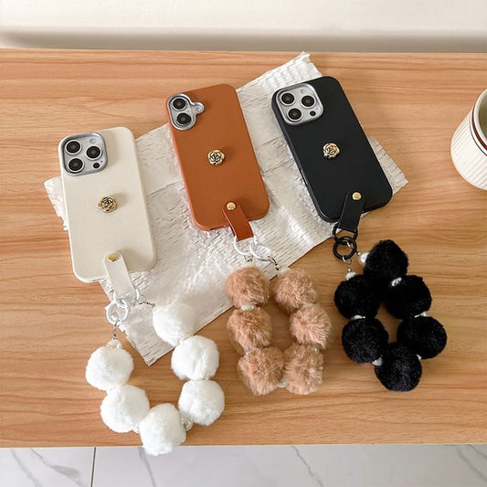 Floral Phone with Case Strap