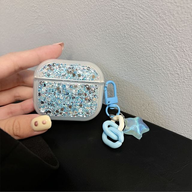 with Sequined (Various Earphone Designs) Case / AirPods Skin Charm Pro