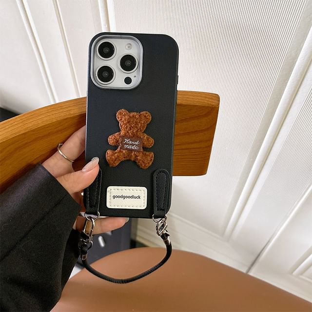 Bear Phone with Case Strap Applique