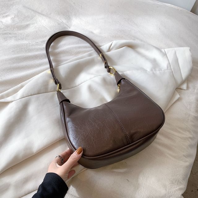 Bag Plain Faux Crossbody Leather