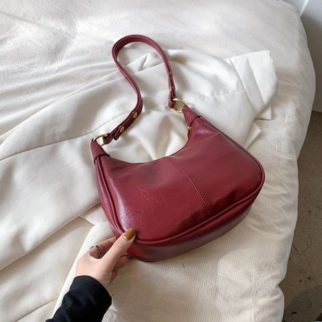 Bag Plain Faux Crossbody Leather
