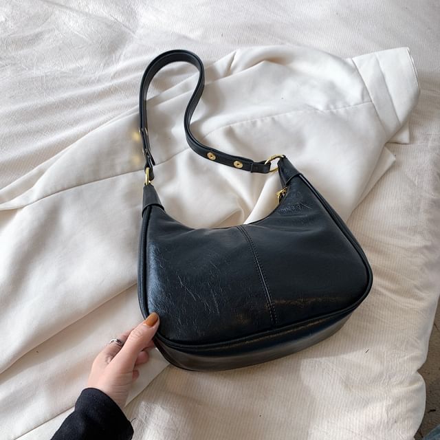 Bag Plain Faux Crossbody Leather