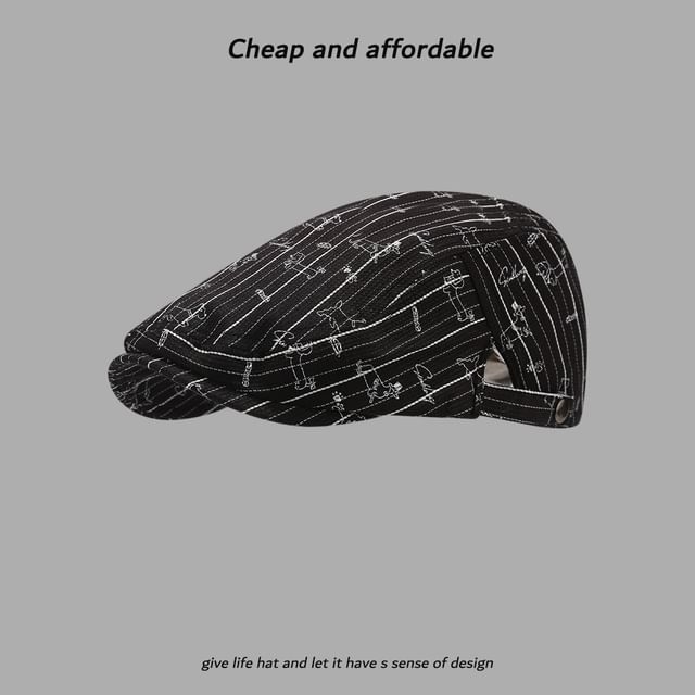 Newsboy Cap Print Dog