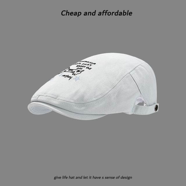 Newsboy Embroidery Cartoon Hat