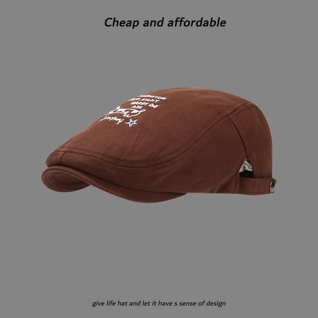 Newsboy Embroidery Cartoon Hat