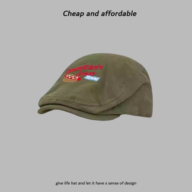 Embroidery Newsboy Cartoon Hat