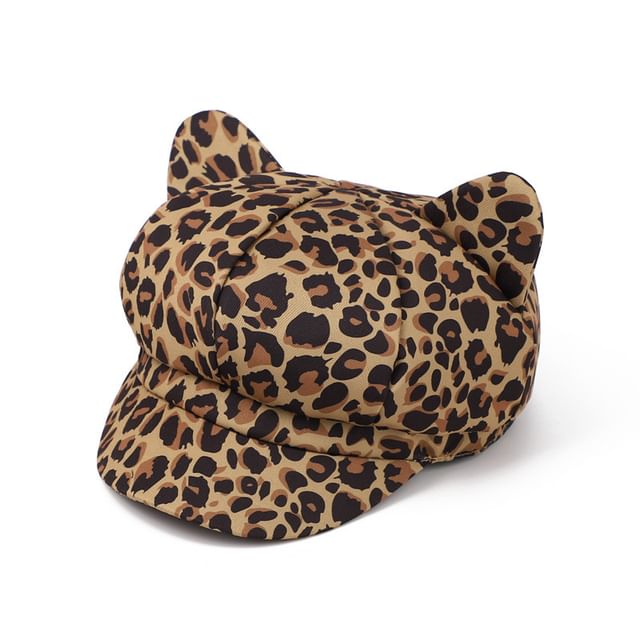 Cap Cat Newsboy Ear Patterned