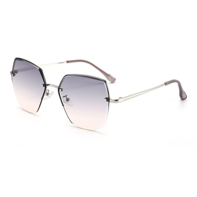 Sunglasses Oversized Rimless Geometric