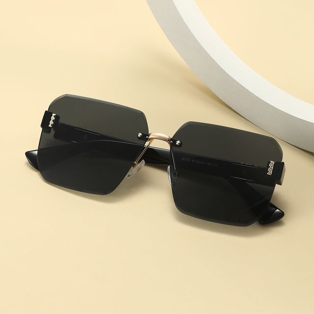 Sunglasses Geometric Oversized Rimless