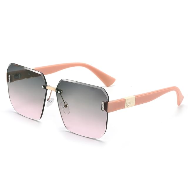 Sunglasses Geometric Oversized Rimless