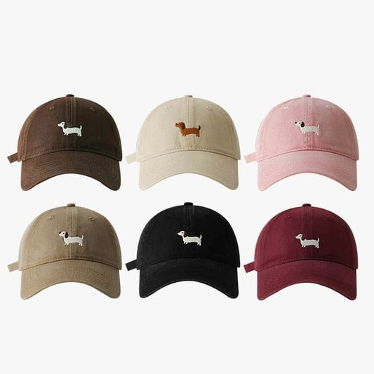 Embroidered Dog Baseball Cap
