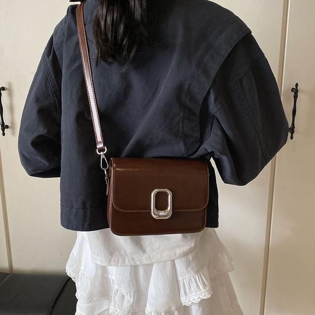 Leather Crossbody Faux Bag Flap