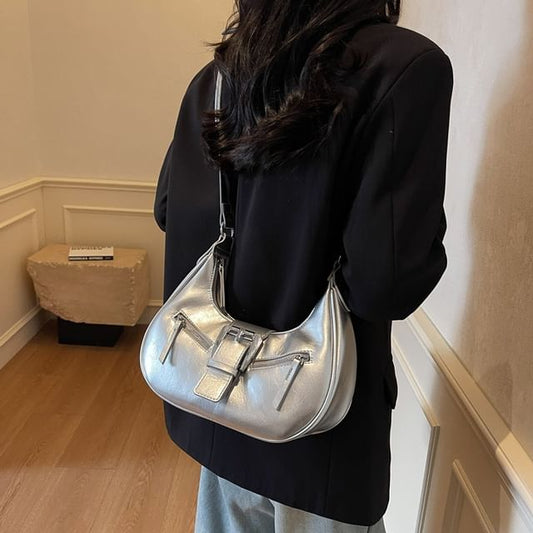 Shoulder Bag Bucked Leather Faux