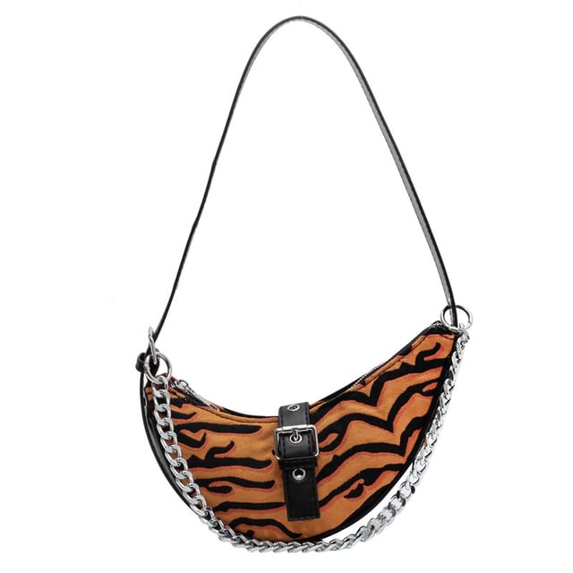 Print Bag Buckled Hobo Animal