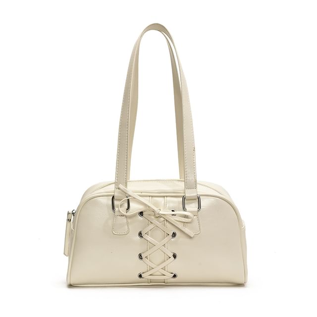 Bag Shoulder Lace-Up Leather Faux