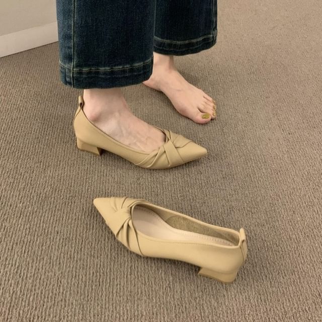 Shirred Pointy Flats