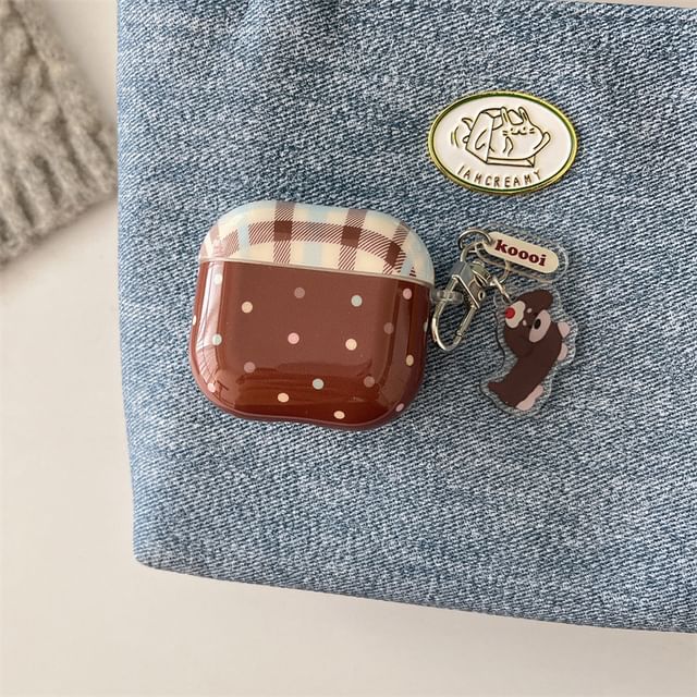 Case AirPods Pro Plaid Skin Set Polka Dot Charm Earphone /