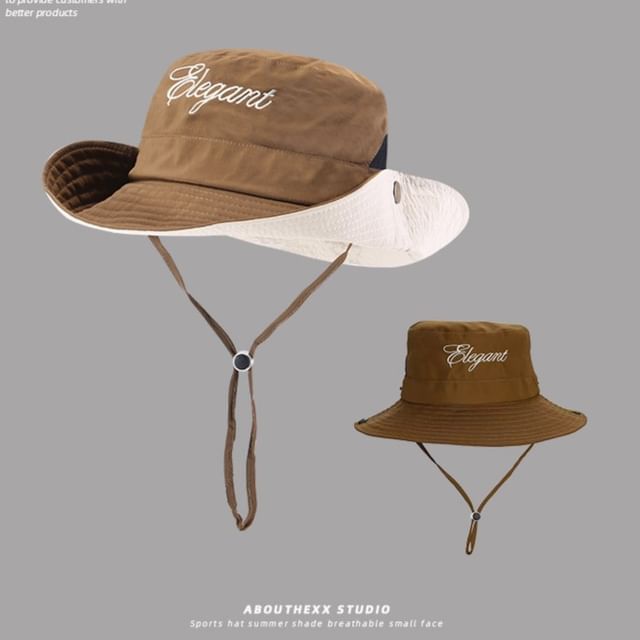 Lettering Hat Boonie Embroidered