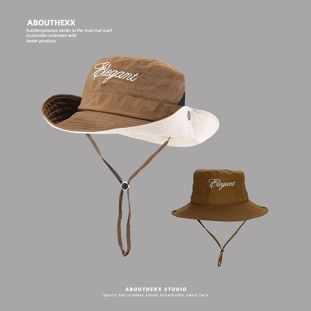 Lettering Hat Boonie Embroidered