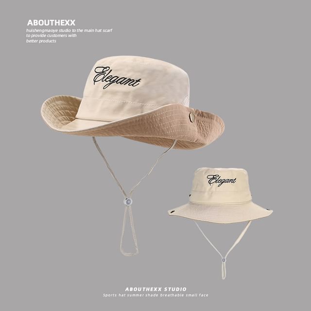 Lettering Hat Boonie Embroidered