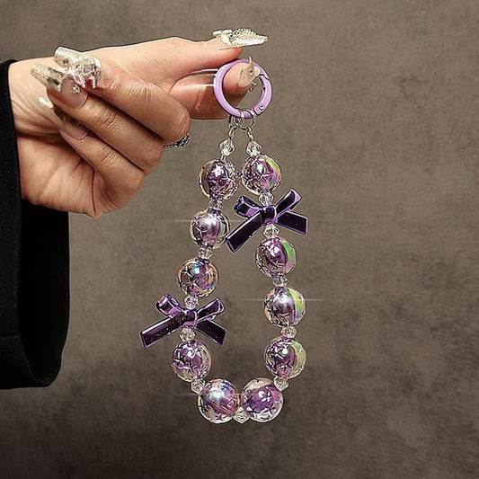 Crystal Strap Bow Phone Faux