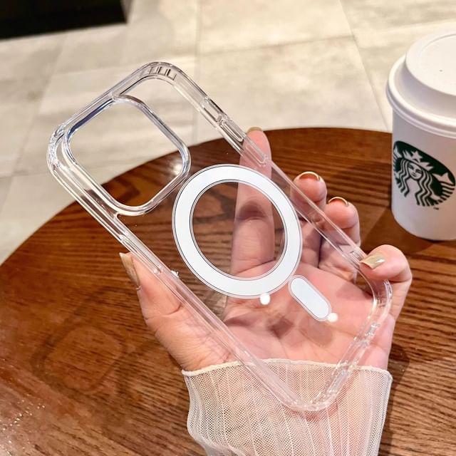 MagSafe) Magnetic Phone Transparent Case (Compatible with