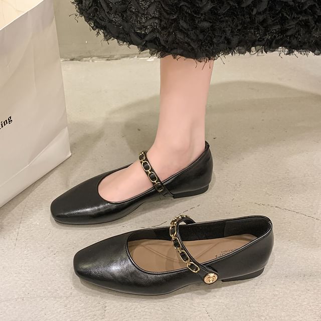 Square Flats Toe Jane Mary