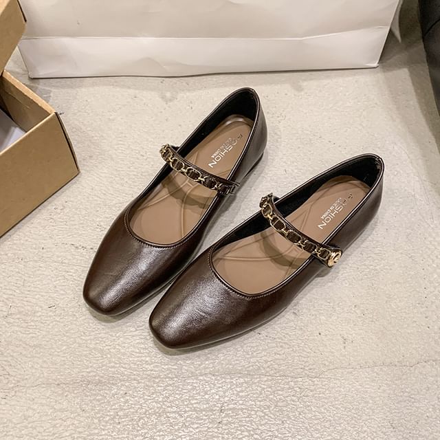 Square Flats Toe Jane Mary