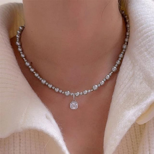 Rhinestone Beaded Necklace