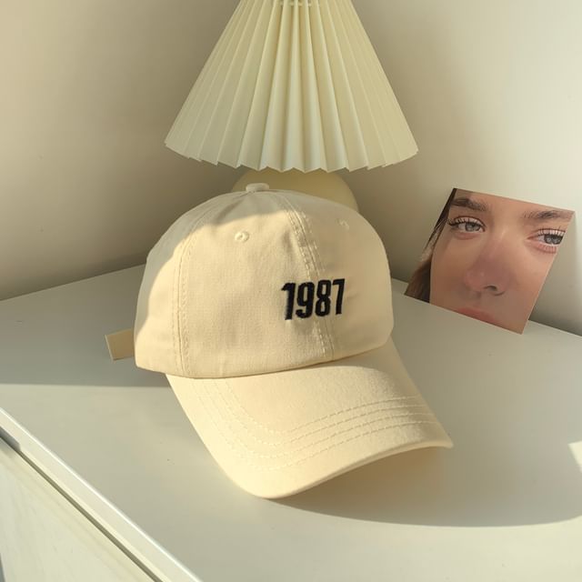 Baseball Number Embroidered Cap