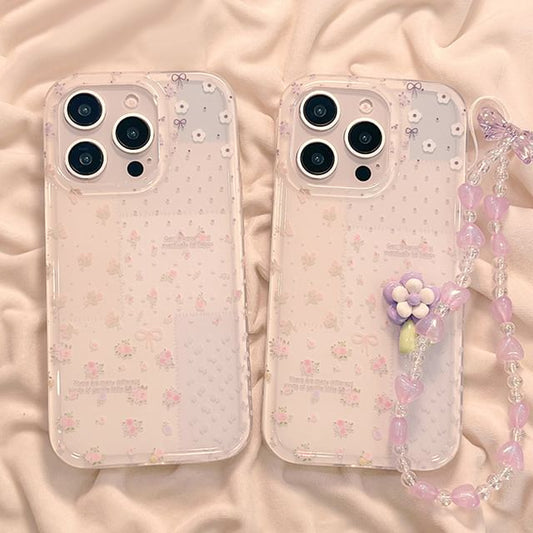 Phone Floral / Strap Set Case