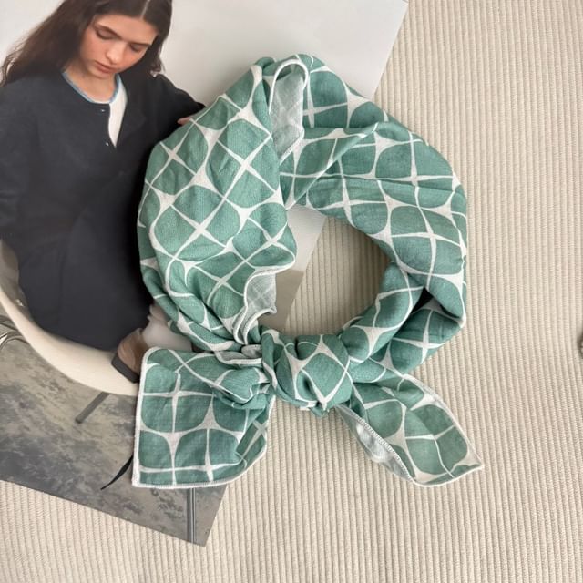 Print Scarf Floral Square