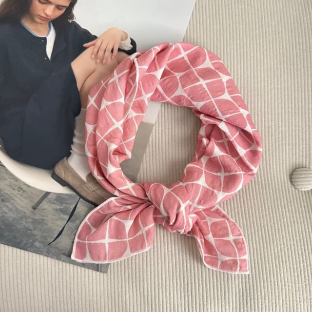 Print Scarf Floral Square